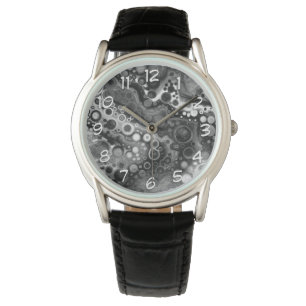 Schwarz-Weiß-Kunst Armbanduhr