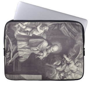 Schwarz-Weiß-Kunst des heiligen Franz von Sales Laptopschutzhülle