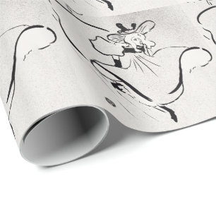 Schwarz-Weiß-Kunst Jane Avril von Toulouse Lautrec Geschenkpapier