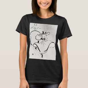 Schwarz-Weiß-Kunst Jane Avril von Toulouse Lautrec T-Shirt