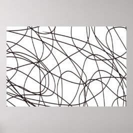 Schwarz-Weiß-Kunst Poster