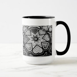 Schwarz-Weiß-Kunst Tasse