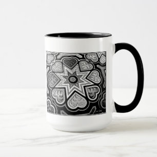 Schwarz-Weiß-Kunst Tasse