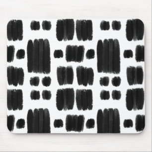 Schwarz-weiß lackierte Formen Mousepad