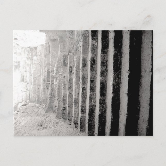 Schwarz-Weiß-Landschaft Fotografen Treppe Postkarte (Vorderseite)