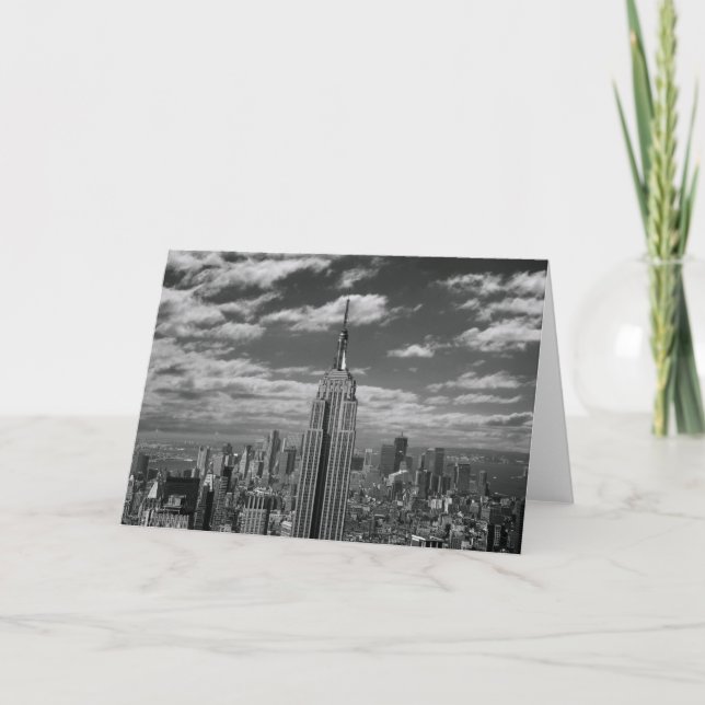 Schwarz-Weiß-Landschaft New Yorks Skyline Karte (Vorderseite)