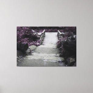 Schwarz-Weiß-Landschaftsbrücke Foto Leinwanddruck