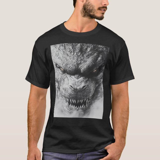 Schwarz-Weiß-Legendär-Monsterstift T-Shirt (Vorderseite)