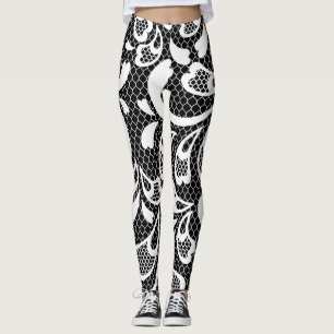 Schwarz/Weiß Leggings