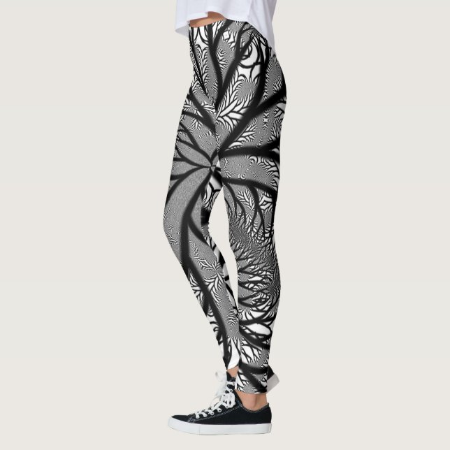 Schwarz-Weiß-Leggings Leggings (Links)