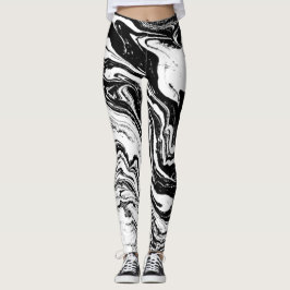 Schwarz-Weiß-Leggings Leggings