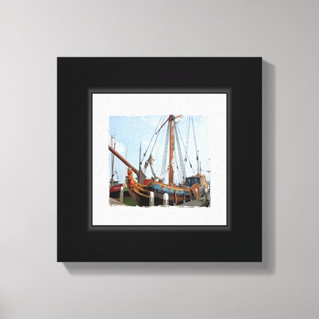 Schwarz-Weiß-Leinwand Leinwanddruck (Vorderseite)