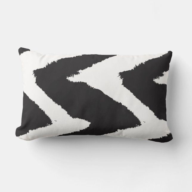 Schwarz-weiß Lendenkissen (Vorderseite)