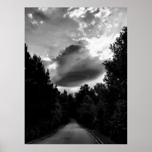 Schwarz-Weiß-Lenticular Cloud Poster