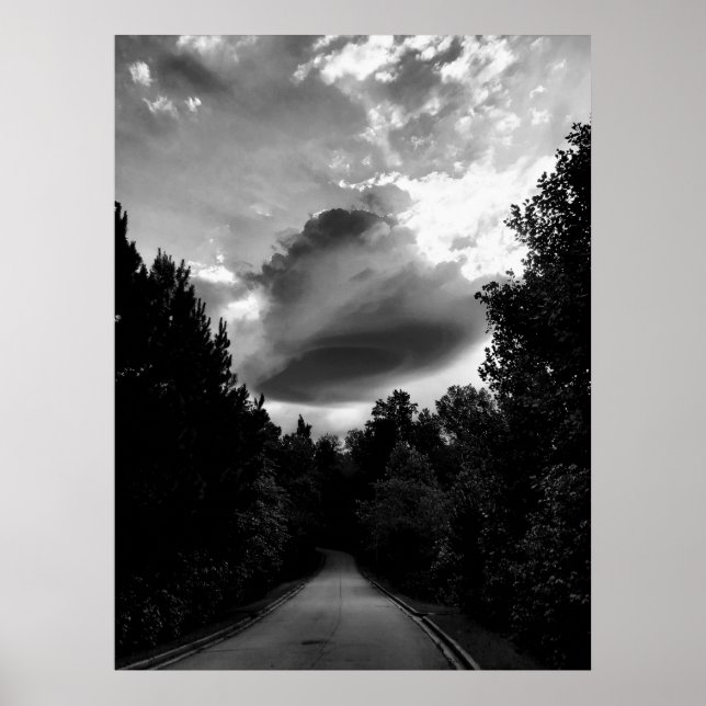 Schwarz-Weiß-Lenticular Cloud Poster (Vorne)