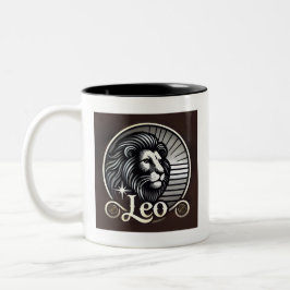 Schwarz-Weiß-Leo Zweifarbige Tasse