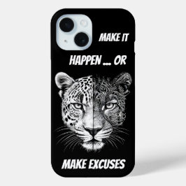 Schwarz-Weiß-Leopard-Gesicht Case-Mate iPhone Hülle