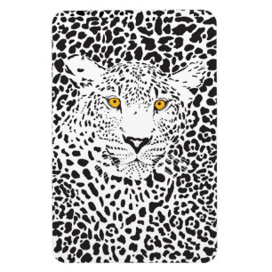 Schwarz-Weiß-Leopard in Punktmuster Magnet