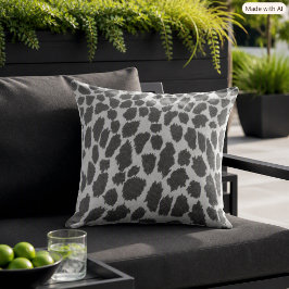 Schwarz-Weiß-Leopard Kissen
