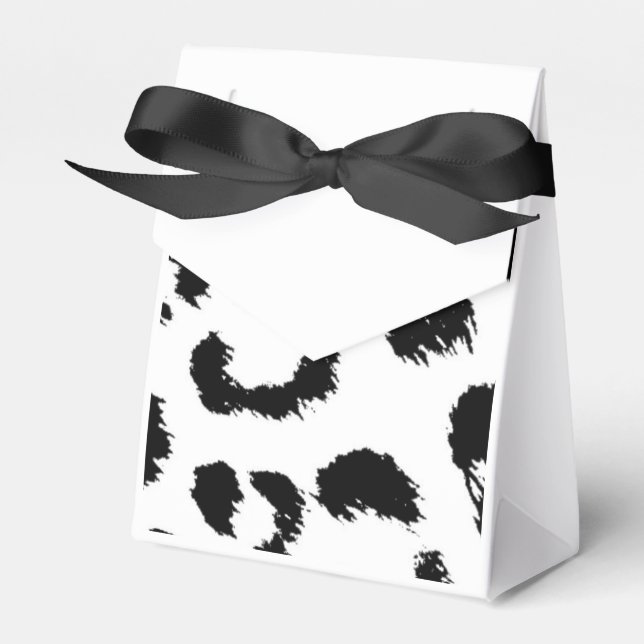 Schwarz-Weiß-Leopard-Muster Geschenkschachtel (Vorderseite)