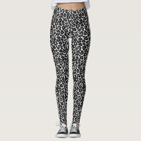 Schwarz-Weiß-Leopard Print Fun Safari Muster