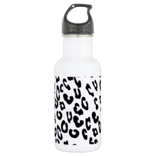 Schwarz-Weiß-Leopard Trinkflasche
