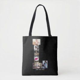 Schwarz-Weiß-Letter-L-FotoCollage Tasche