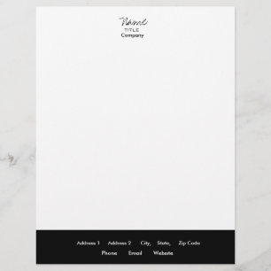 Schwarz-Weiß-Letterhead Trendy Minimal Briefbogen