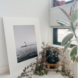 Schwarz-Weiß-Leuchtturm Fotografisches Poster