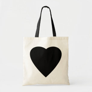 Schwarz-Weiß-Liebe Herzdesign. Tragetasche