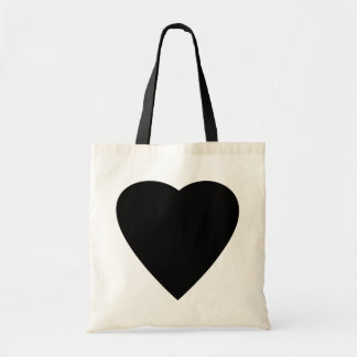 Schwarz-Weiß-Liebe Herzdesign. Tragetasche
