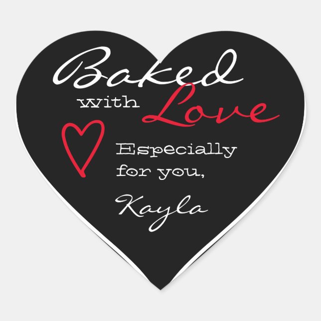 Schwarz-Weiß-Liebe Herzform Herz-Aufkleber (Vorderseite)