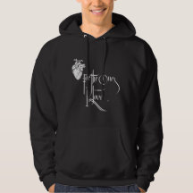 Schwarz-Weiß-Liebe-Hoodie