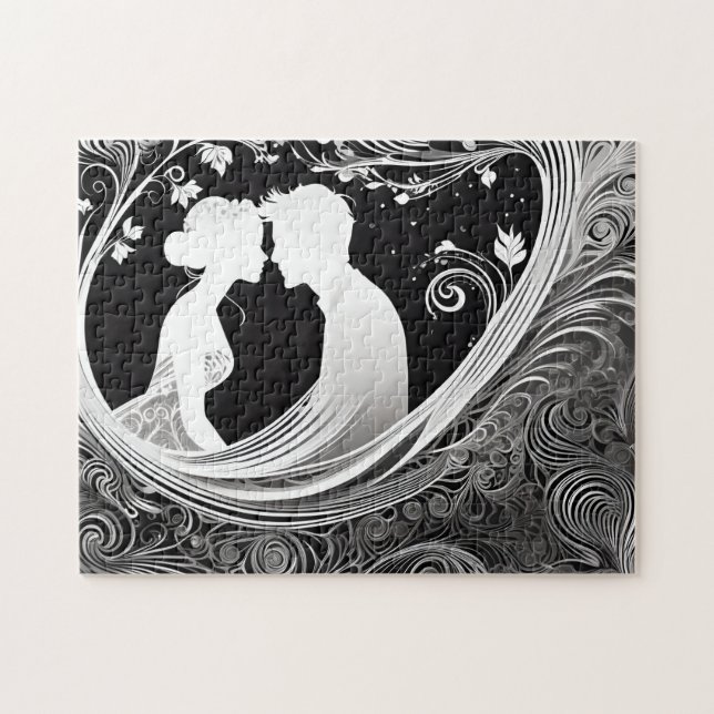 Schwarz-Weiß-Liebe im Rückwärtsgang: Silhouette Pa (Horizontal)
