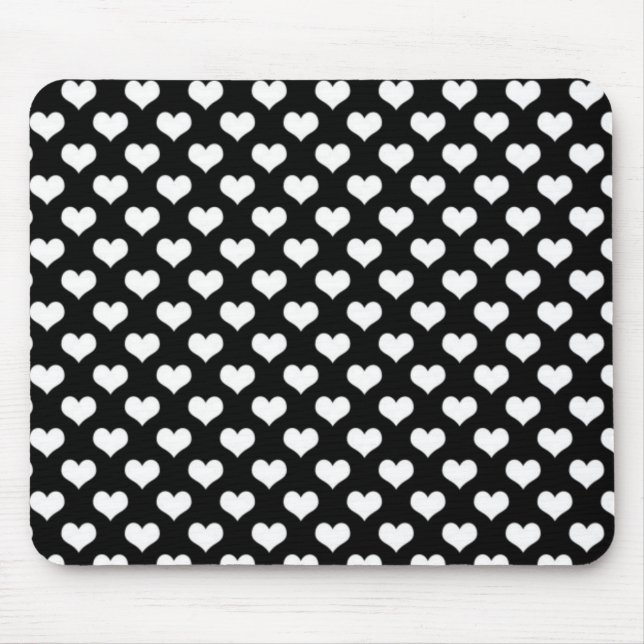 Schwarz-Weiß-Liebe Mousepad (Vorne)