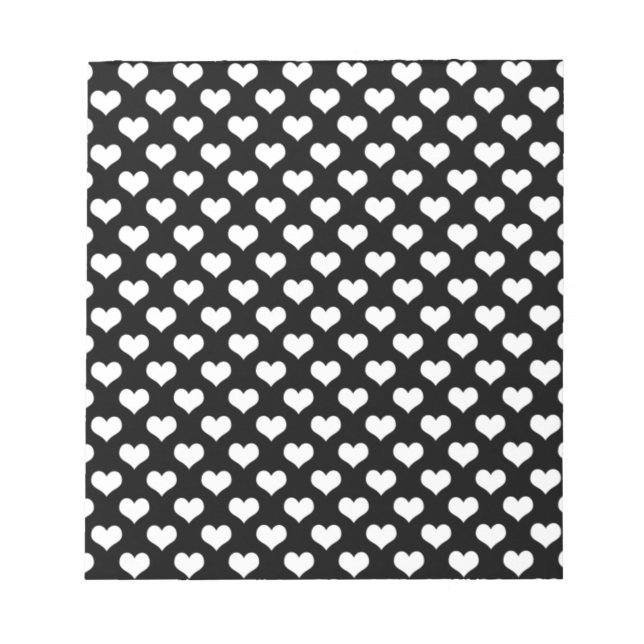 Schwarz-Weiß-Liebe Notizblock (Vorderseite)