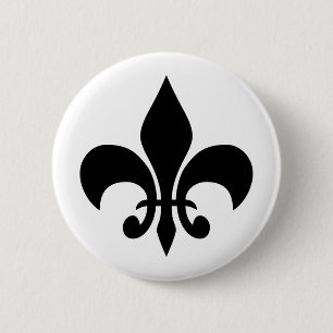 Schwarz-Weiß-Lilie Button