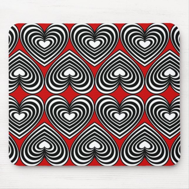 Schwarz-Weiß-Linse Mousepad (Vorne)
