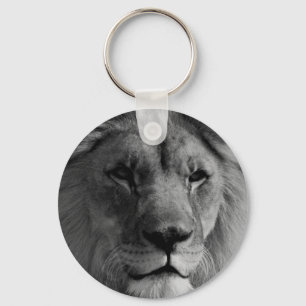 Schwarz-Weiß-Lion Schlüsselanhänger