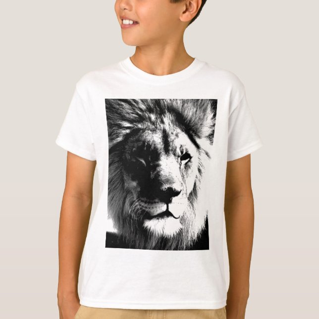 Schwarz-Weiß-Lion T-Shirt (Vorderseite)