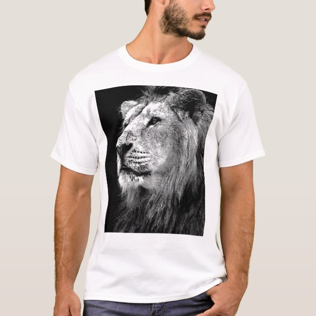 Schwarz-Weiß-Lion T-Shirt (Vorderseite)