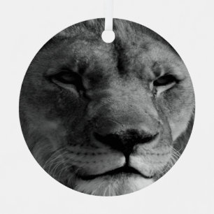 Schwarz-Weiß-Lion Weihnachtsschmuck