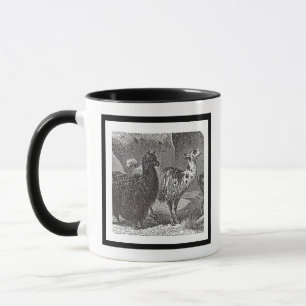 Schwarz-Weiß-Llama Alpaca Andes Tasse