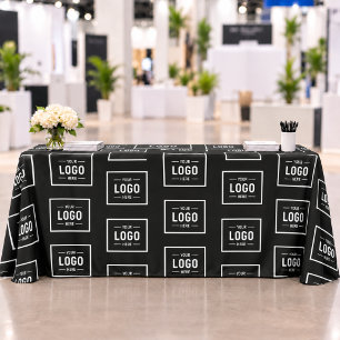 Schwarz-Weiß-Logo Geschäftsfördernd Tischdecke