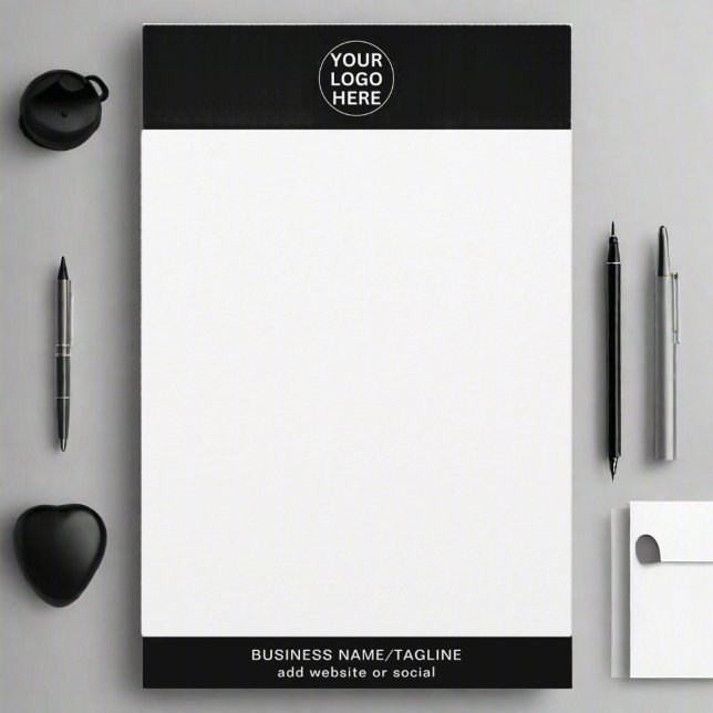 Schwarz-Weiß-Logo l Werbemarken für Unternehmen Briefpapier (Von Creator hochgeladen)