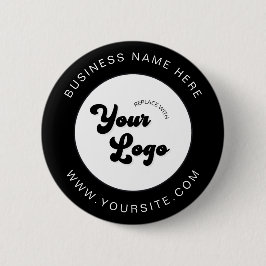 Schwarz-Weiß-Logo-Text für Unternehmen Button