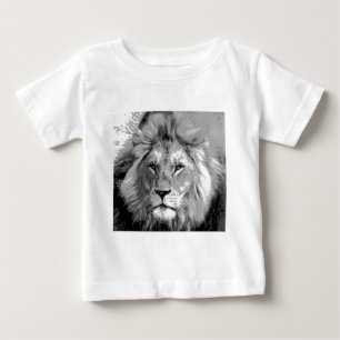 Schwarz Weiß Löwe Baby T-shirt