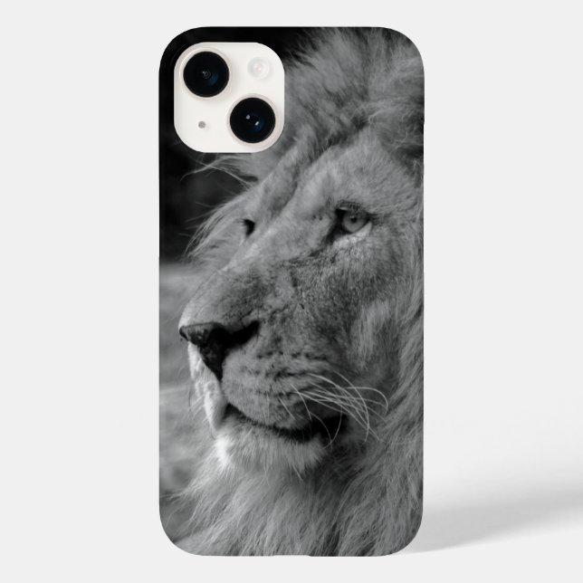 Schwarz-Weiß-Löwe - Wildtier Case-Mate iPhone 14 Hülle (Rückseite)