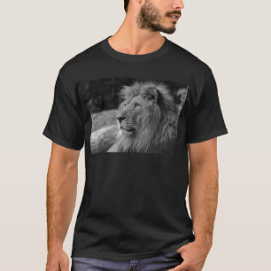 Schwarz-Weiß-Löwe - Wildtier T-Shirt