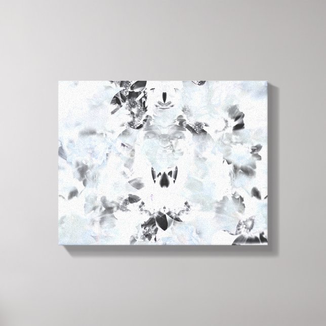 Schwarz-Weiß Luxus abstrakt moderne Kunst Leinwanddruck (Vorderseite)